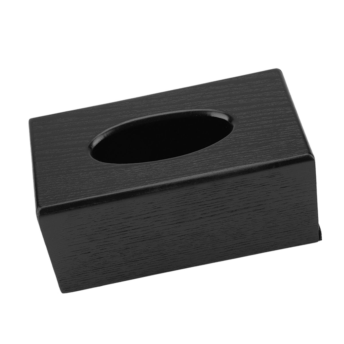 Rectangular Tissue Box Natural Elegance Wood Tissue Box for Living Room Bedroom Kitchen (Black)