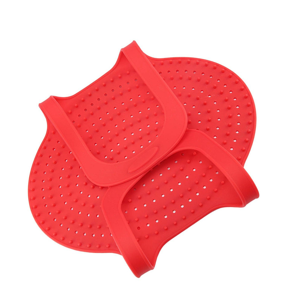 Food Grade Silicone Heat Resistant Turkey Lifter Non Stick Poultry Cooking Mat(Red)
