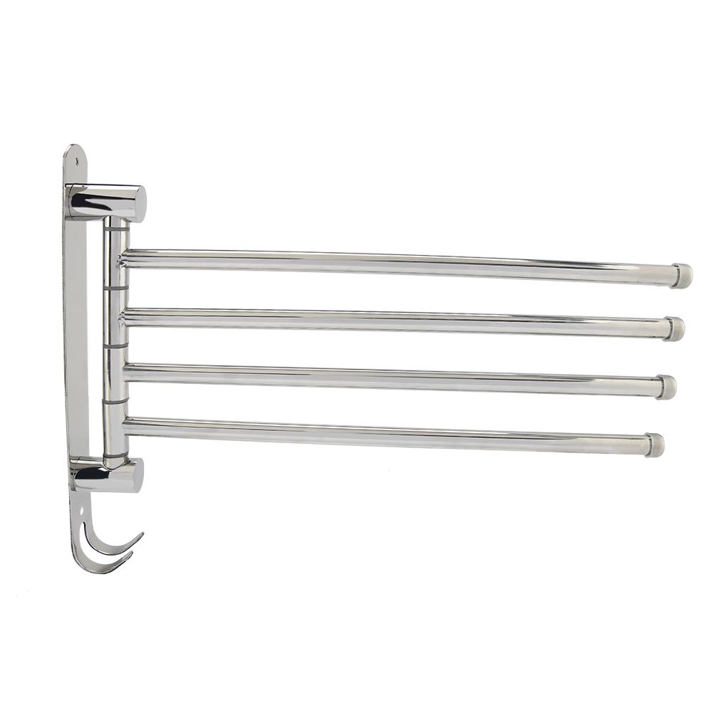 4-swivel Towel Rack Bar Rod Rail Holder Bathroom Kitchen 304 Stainless Steel