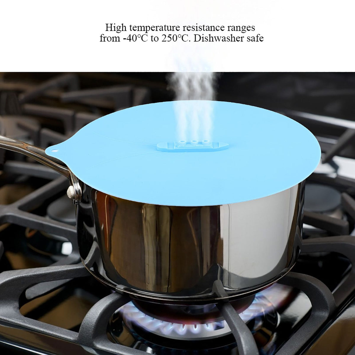 Silicone Steam Pot Lids Pressure Cooker Spill Food Seal Cover for Household Pan Covers