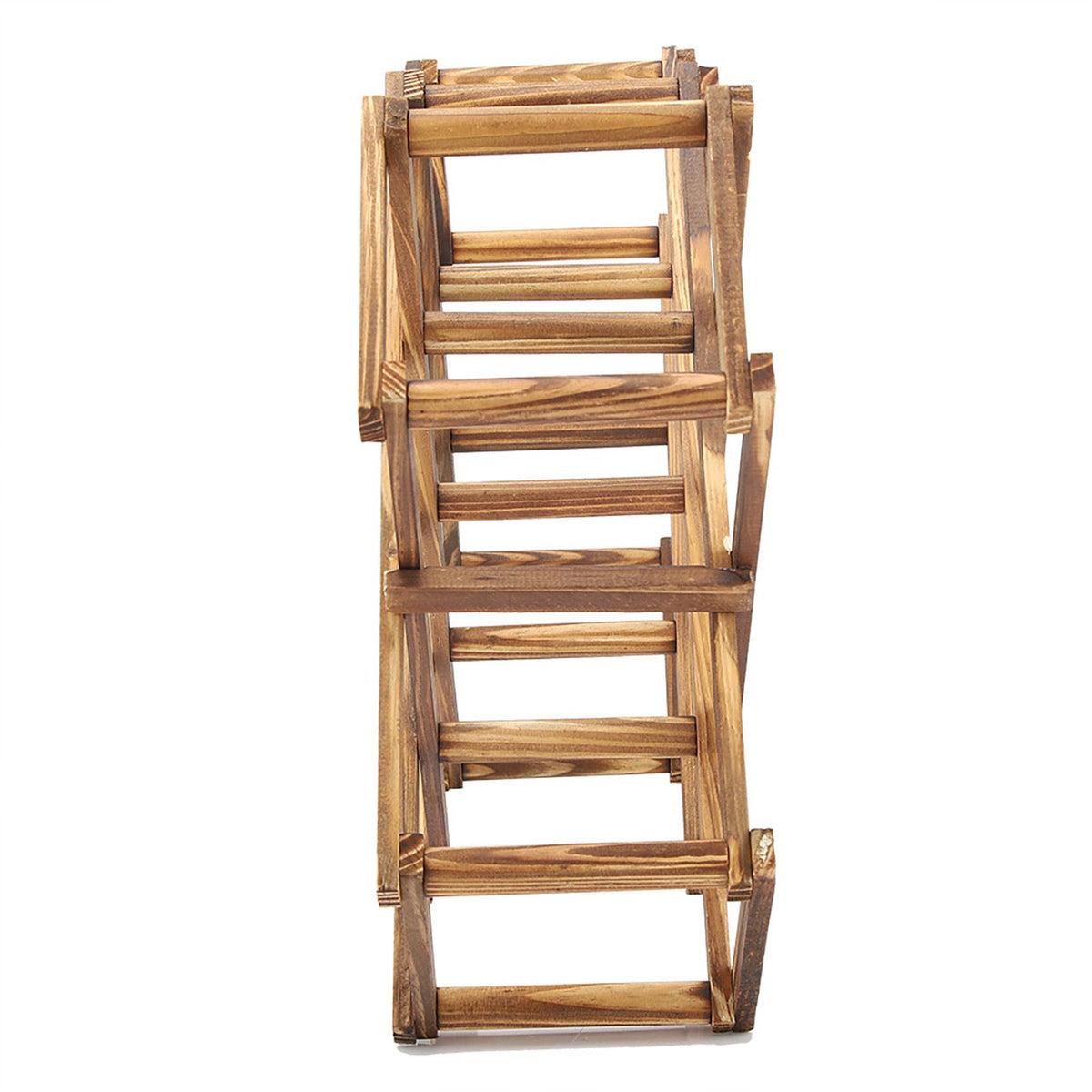 Foldable Wooden Wine Rack Organizer Display Shelf 10 Bottles Capacity