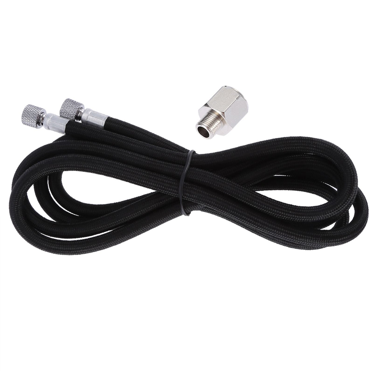 1.8M EVA Braided Airbrush Hose Air Tube 1/8"-1/4" Adaptor Fitting Ends Coupling