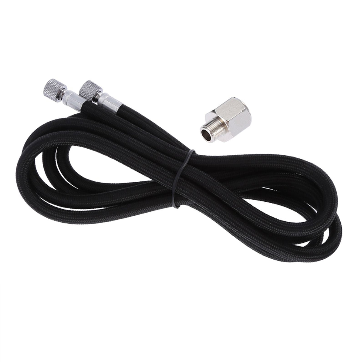 1.8M EVA Braided Airbrush Hose Air Tube 1/8"-1/4" Adaptor Fitting Ends Coupling