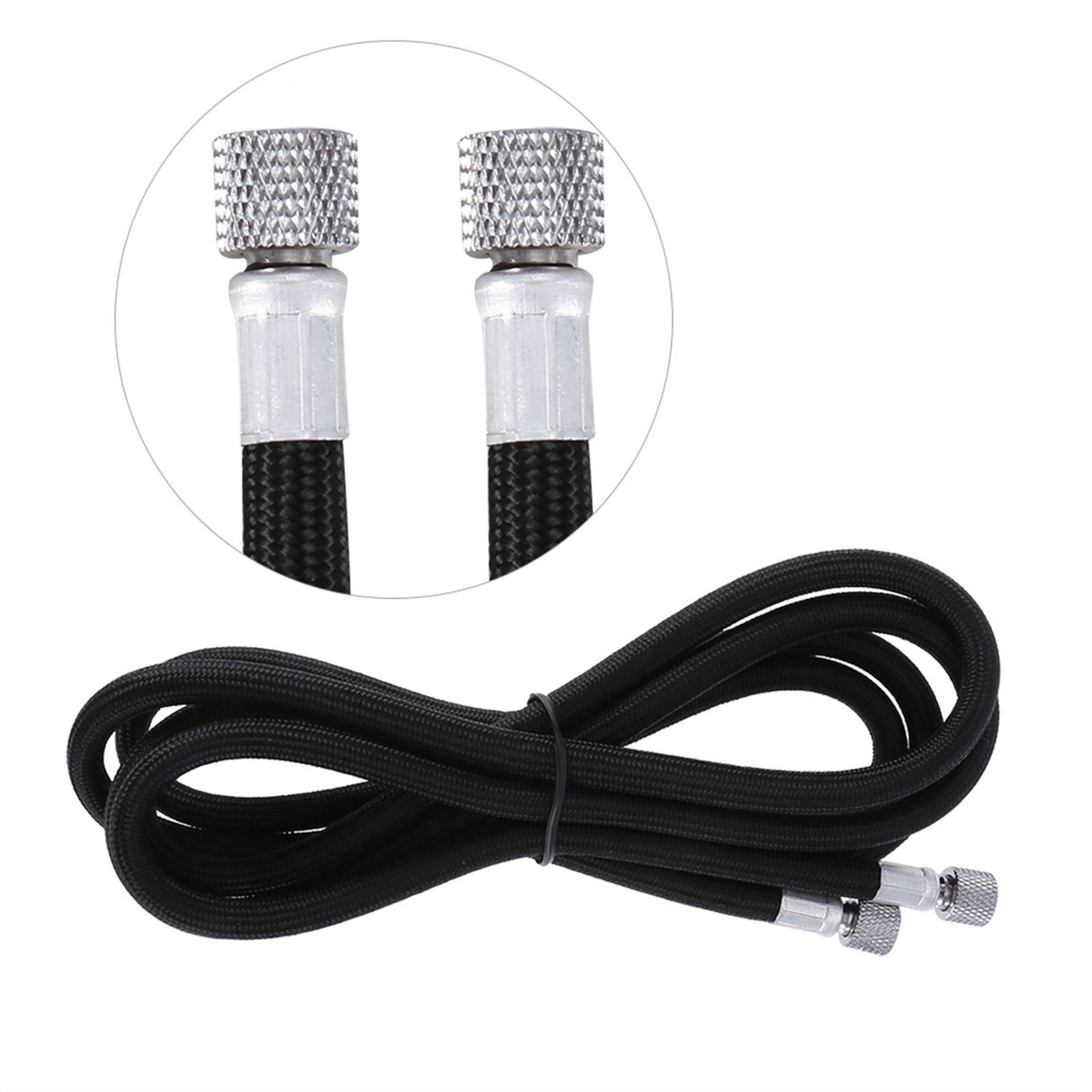 1.8M EVA Braided Airbrush Hose Air Tube 1/8"-1/4" Adaptor Fitting Ends Coupling