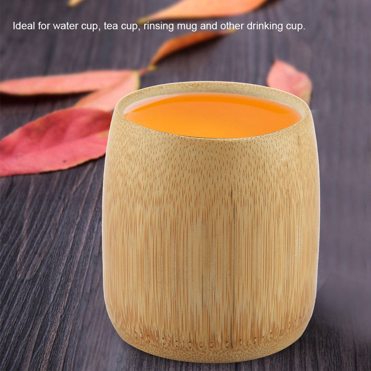 Natural Pure Bamboo Tea Cup Handmade No Paint Eco friendly Water Cups(Round Mouth M)