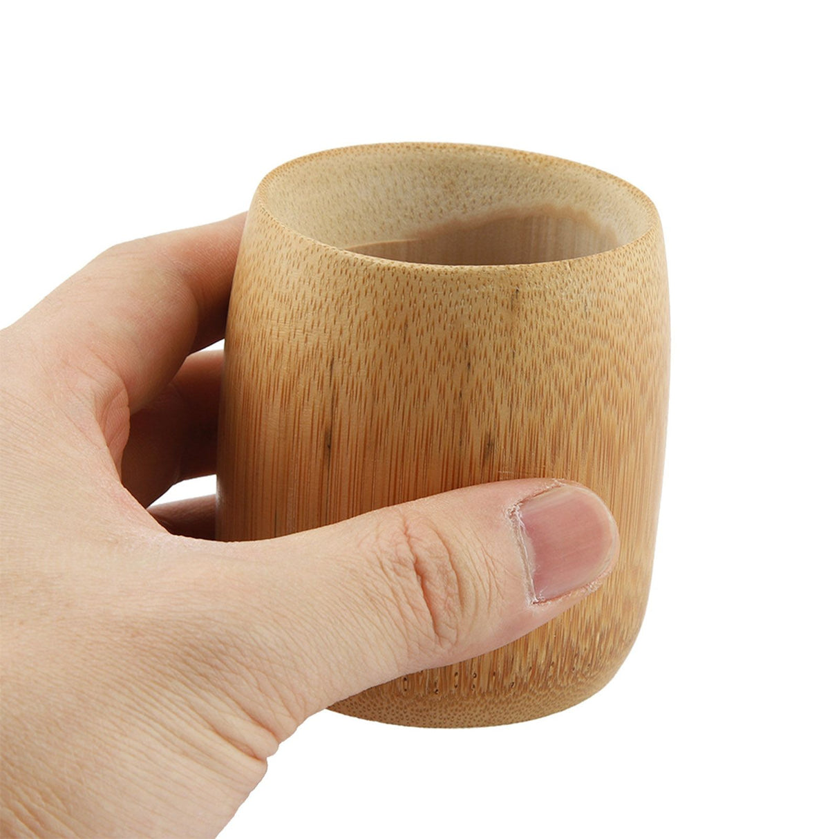 Natural Pure Bamboo Tea Cup Handmade No Paint Eco friendly Water Cups(Round Mouth M)