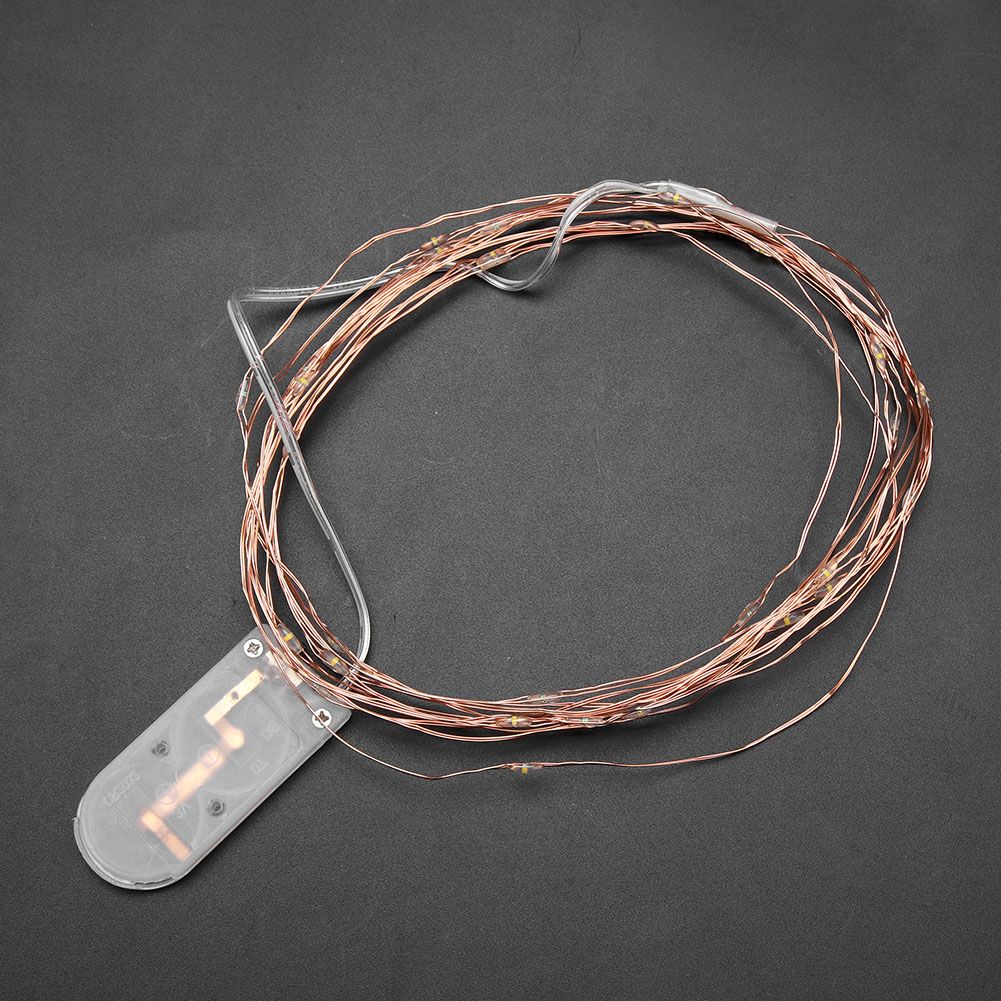 3m 30LEDs Copper Wire Battery Powered String Fairy Light Xmas Wedding Lamp DIY (Colorful)
