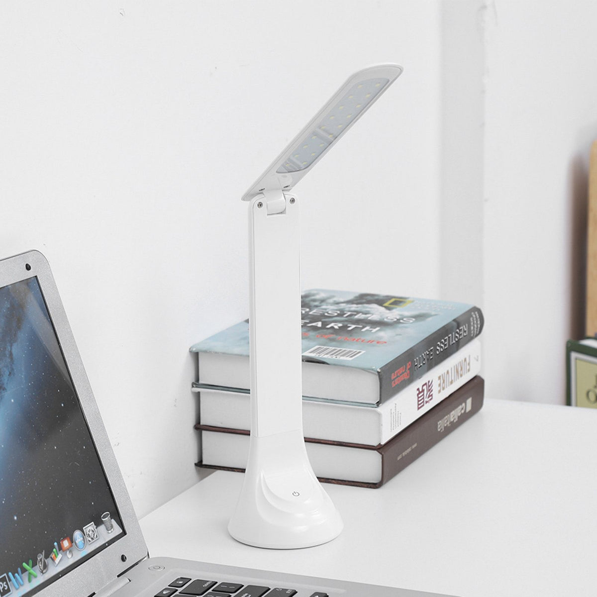 Rechargeable Folding LED Light Desk Table Desktop Lamp Eye Care for Reading Study Lighting