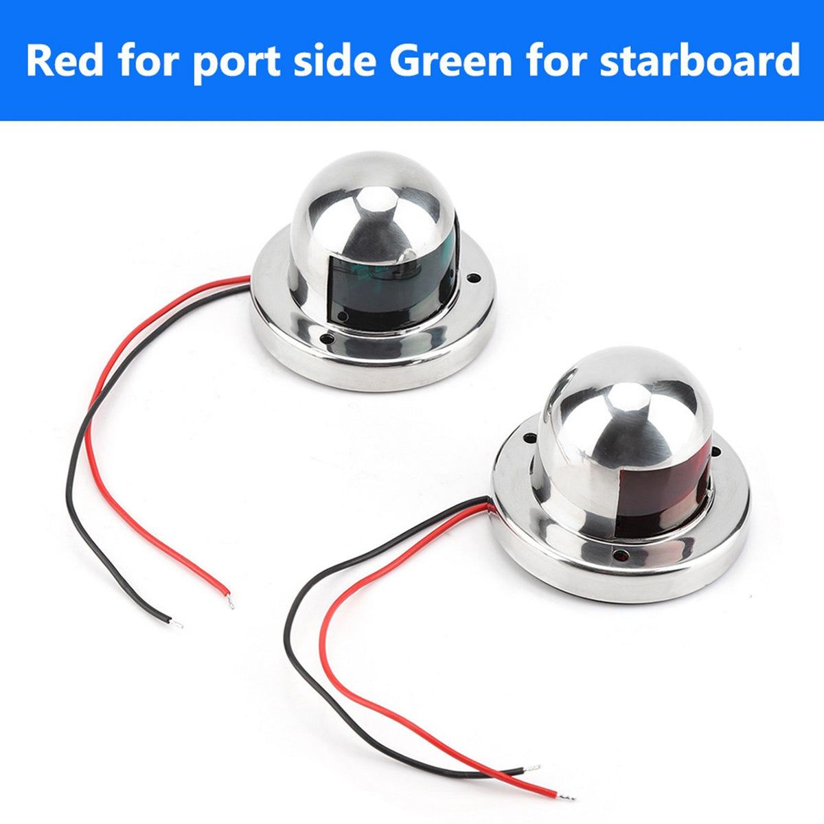 Boat Navigation 12V Marine Yacht Light LED Bow Side Lights Pontoons Sailing Signal Lamp