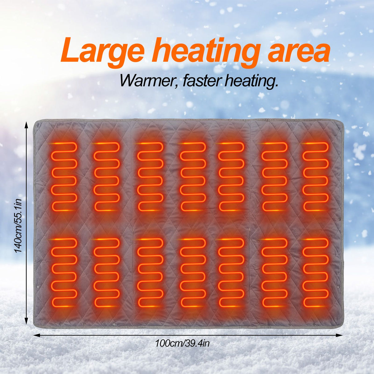 Wearable USB Electric Blanket Heating Blanket with Timing Function 3 Gear Adjustment