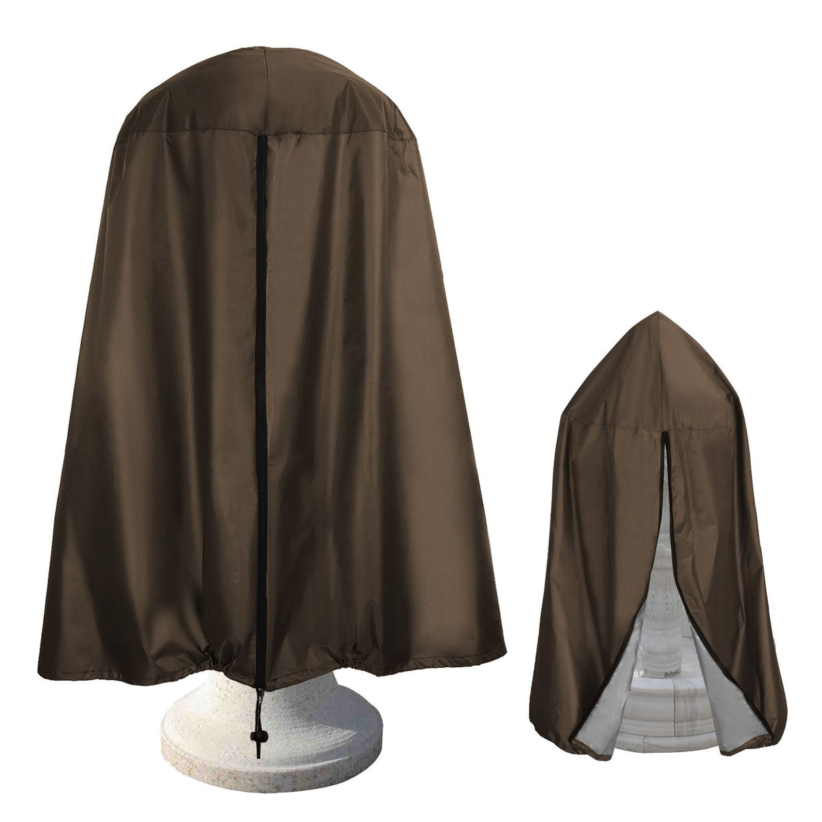 Garden Fountain Statue Protective Cover Silver Coated Oxford Cloth Waterproof Windproof Fountain Protector