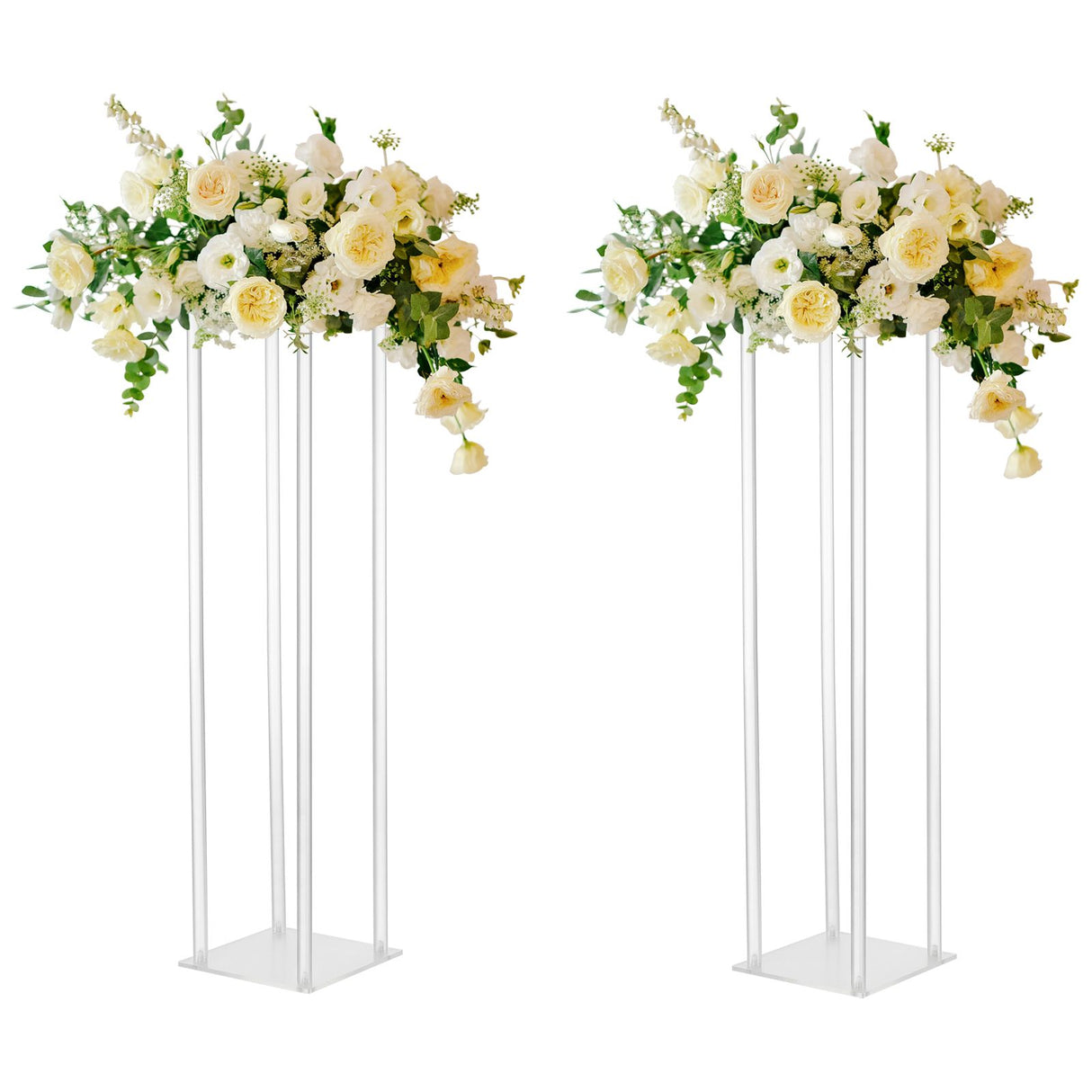 Wedding Acrylic Road Lead Flower Stand Cylinder Vase Flower Arrangement Wedding Decoration