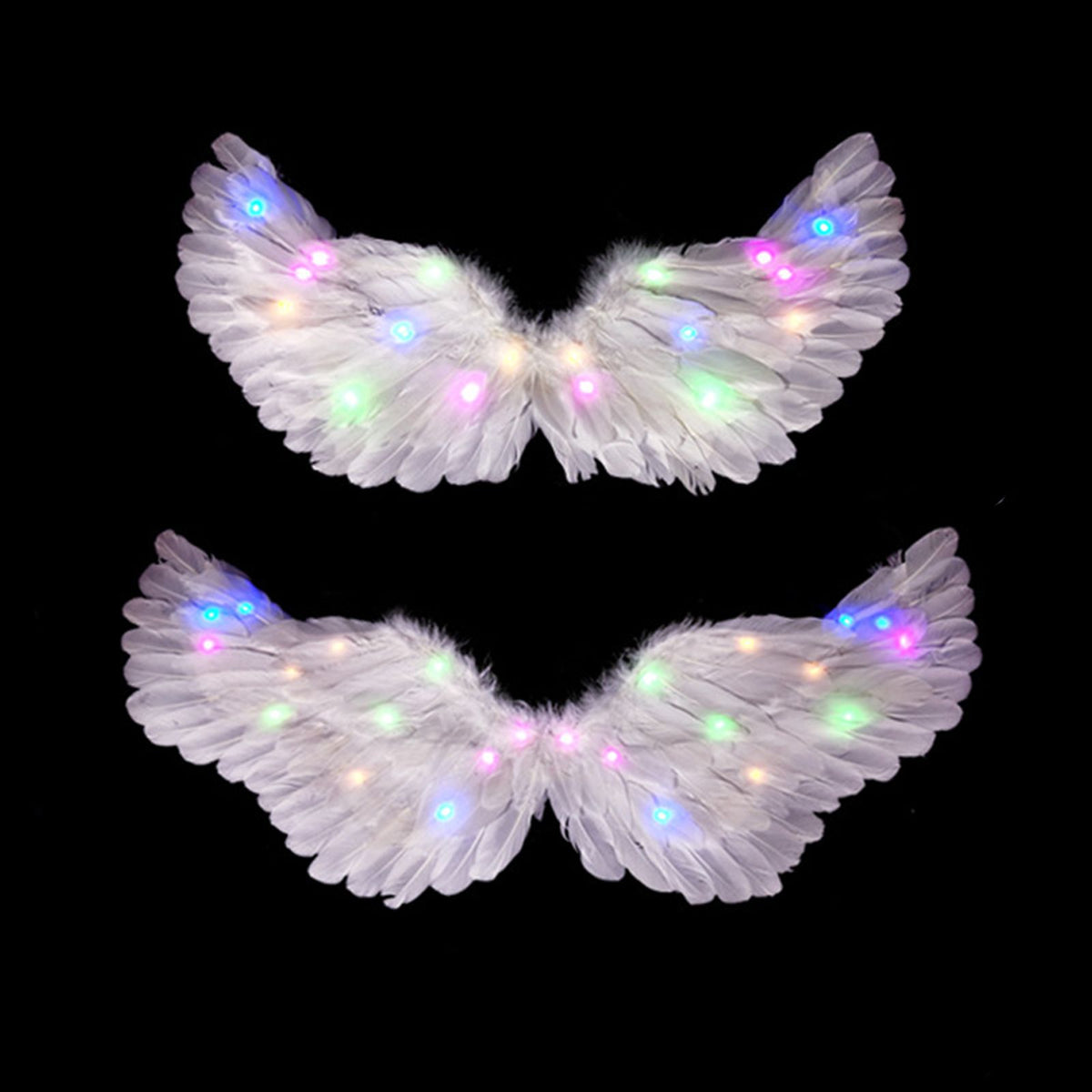 Glowing Angel Wings with LED String Lights Halloween Party Cosplay Costume Accessories Props