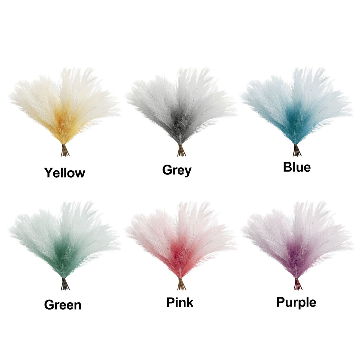 8Pcs Artificial Pampas Grass Versatile Decorative Gradient Blue Modern Vase Filler Faux Pampas Grass For Home Office Parties