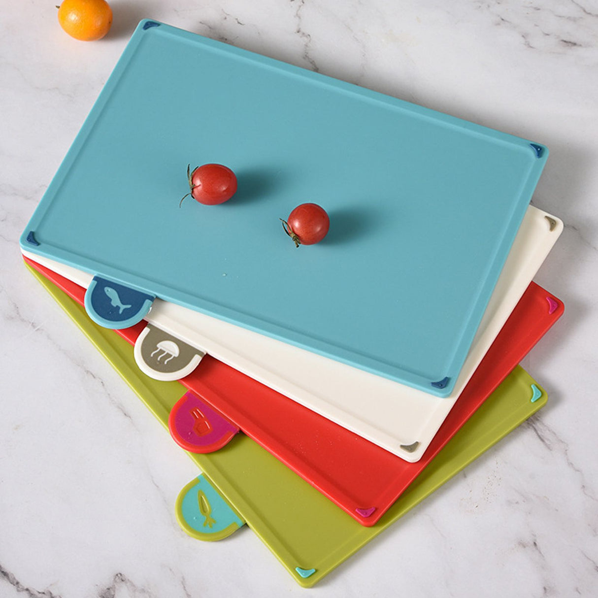 4 Pcs Creative Complementary Food Special Wheat Straw Cutting Board PP Plastic Cutting Board Cutting Board