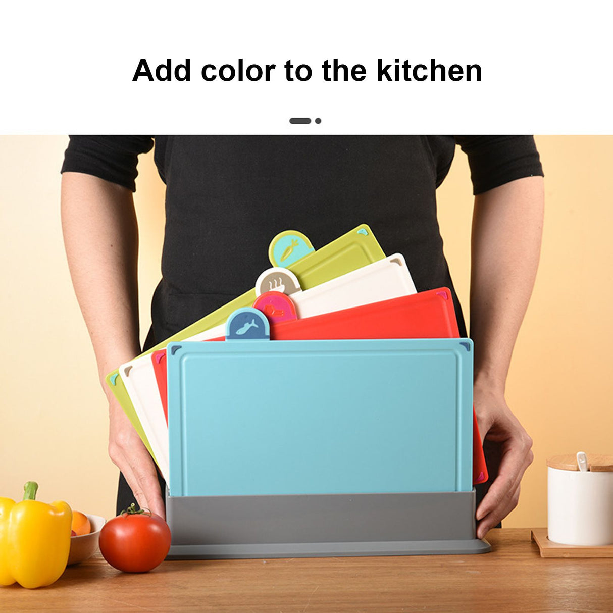 4 Pcs Creative Complementary Food Special Wheat Straw Cutting Board PP Plastic Cutting Board Cutting Board