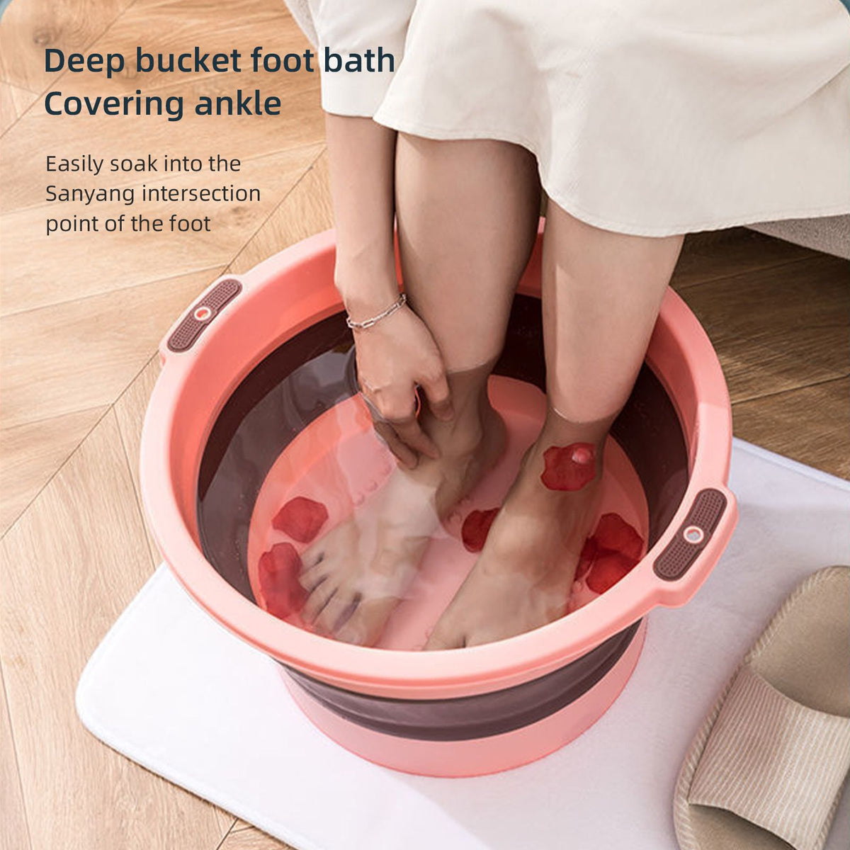Foldable Foot Bath Household Foot Wash Basin Foot Massage Foot Bath