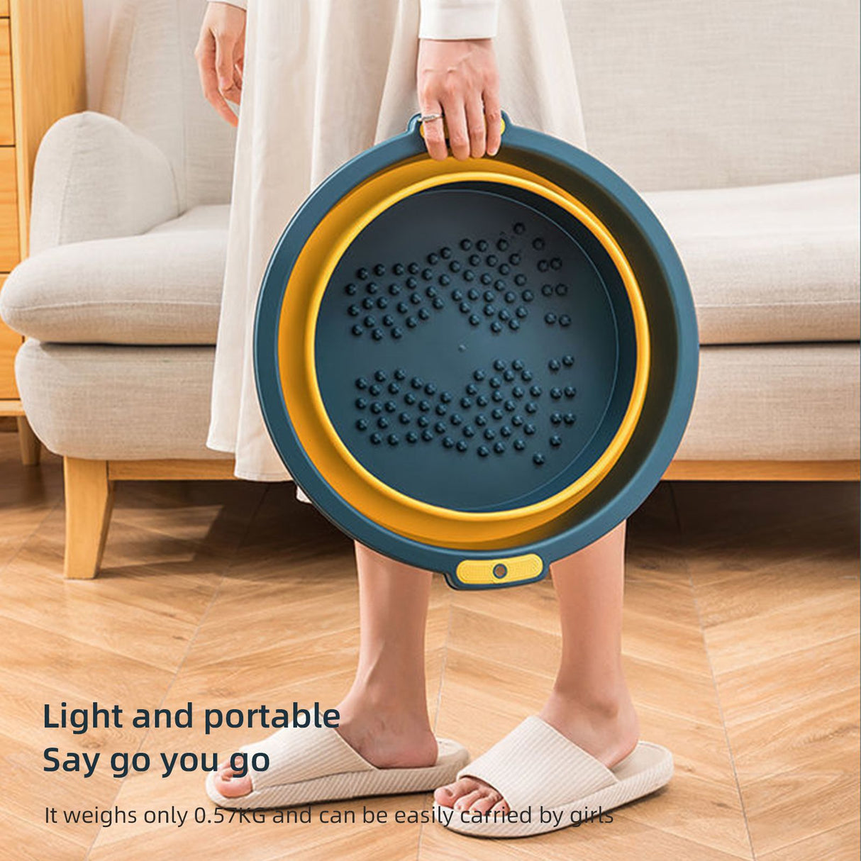 Foldable Foot Bath Household Foot Wash Basin Foot Massage Foot Bath