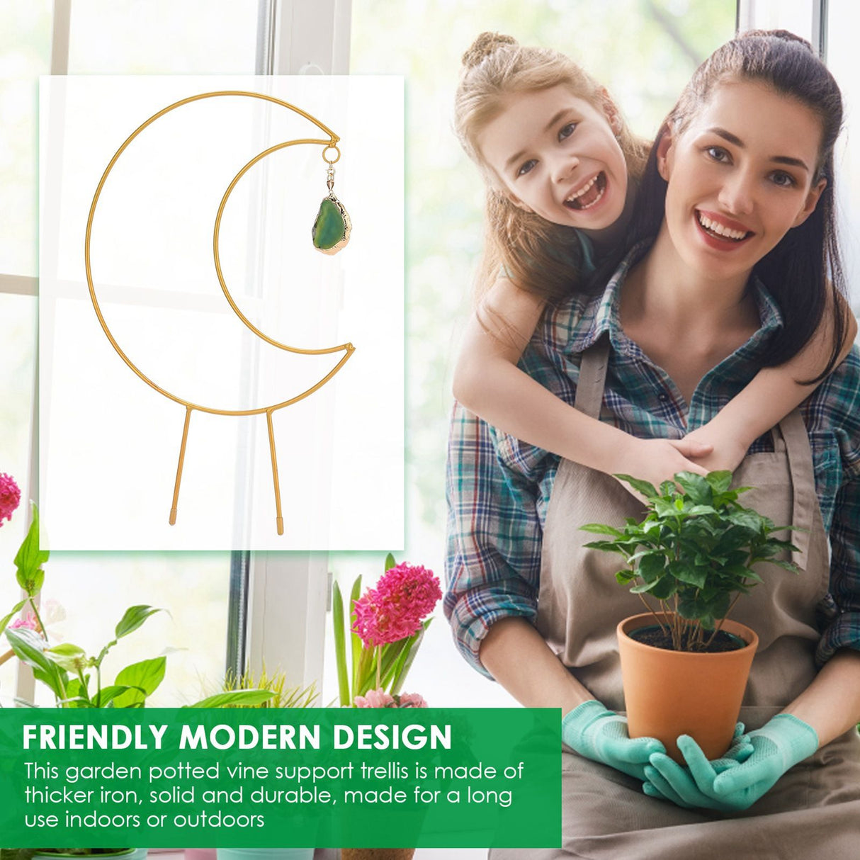 Plant Climbing Frame Climbing Vine Iron Flower Frame Moon Bracket Plant Trellis