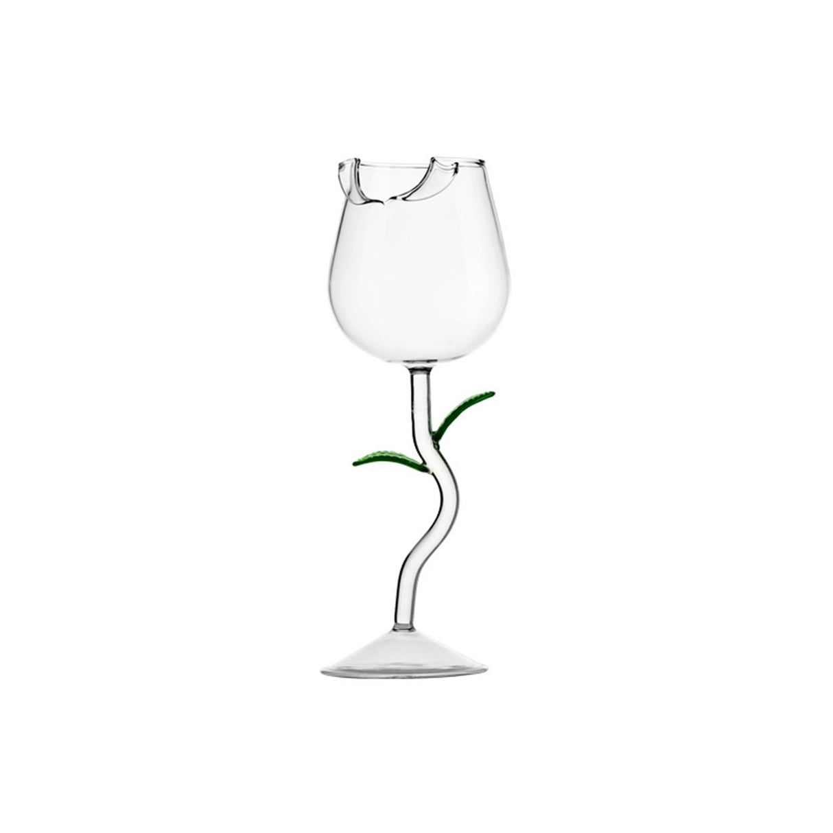 Wine Glass Rose Flower Shape Wine Cup High Borosilicate Glass Cocktail Glass for Party Bar