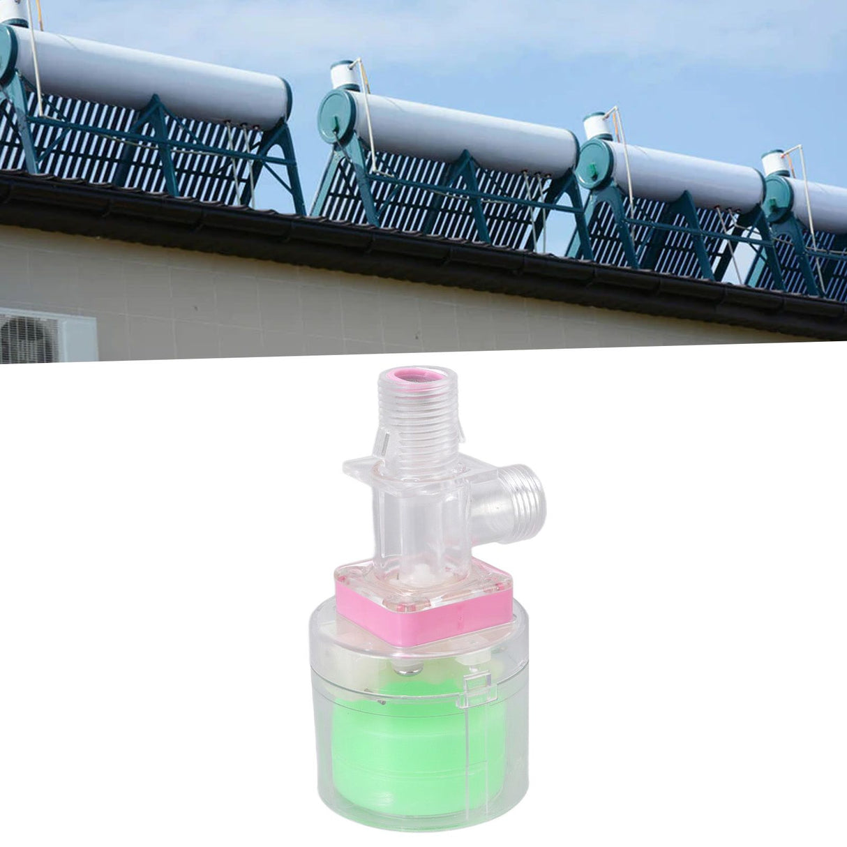 Water Lever Control Valve Transparent Full Automatic Plastic Tower Tank Floating Ball Valve G1/2 Top Water Inlet