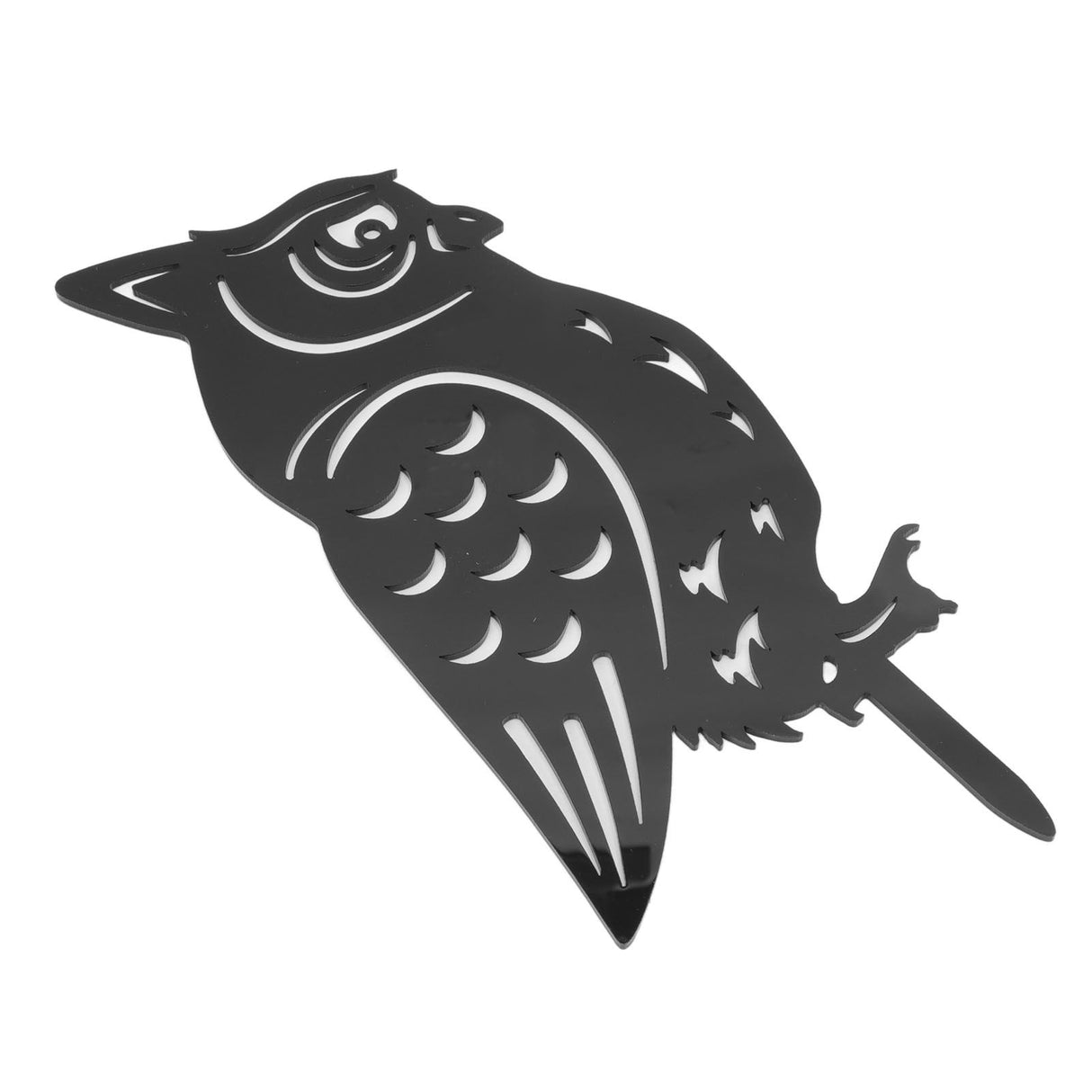 Garden Owl Decorative Insert Card Outdoor Courtyard Lawn Owl Silhouette Acrylic Stakes
