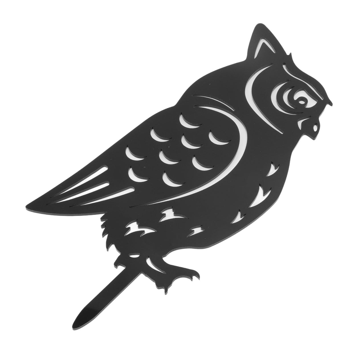 Garden Owl Decorative Insert Card Outdoor Courtyard Lawn Owl Silhouette Acrylic Stakes