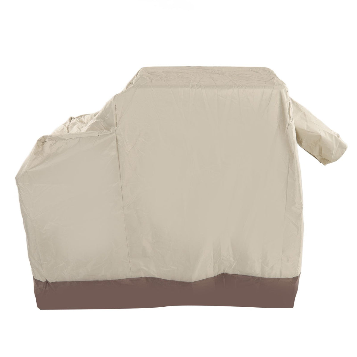 Grill Cover 420D Silver Coated Oxford Cloth Barbecue Cover Waterproof Dustproof Outdoor BBQ Grill Cover Beige Brown 104x68.5x124cm