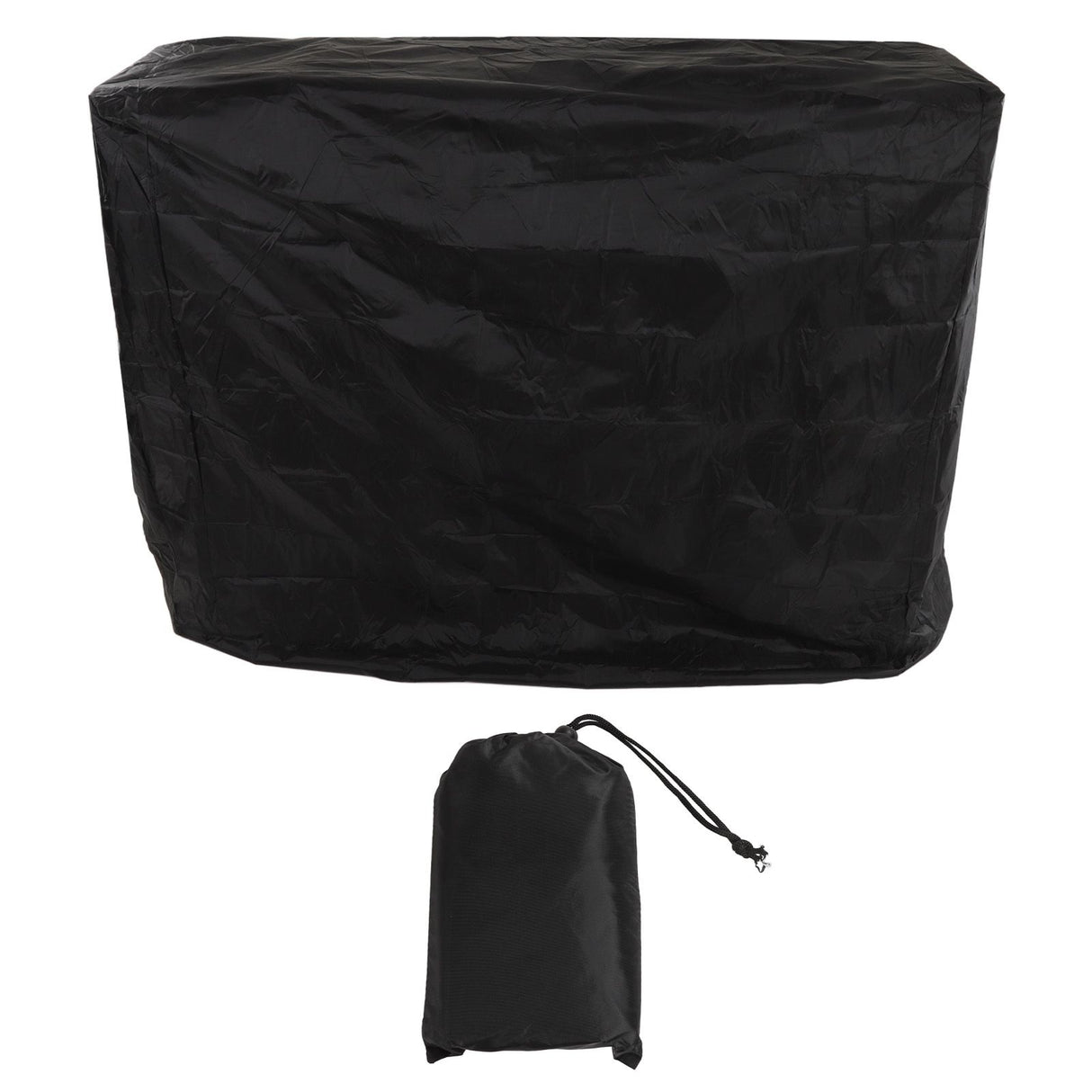 Ping Pong Table Dust Cover 190 Silver Coating Waterproof Table Tennis Cover for Outdoor Courtyard Drawstring Style 155x75x150cm / 61.0x29.5x59.1in Black