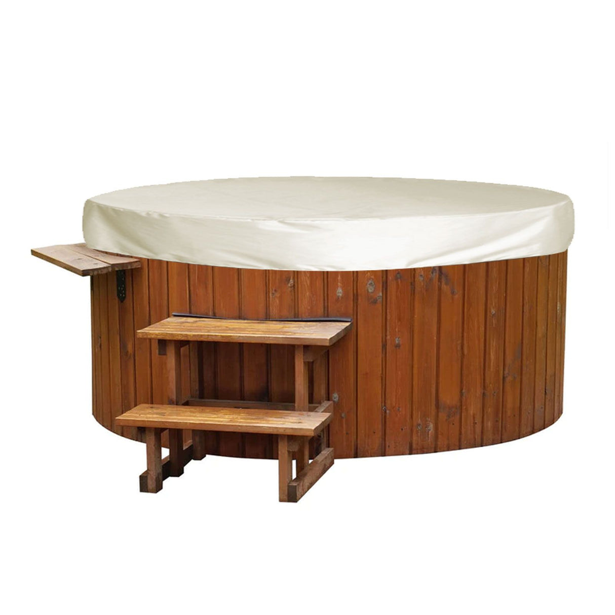 Outdoor Furniture Dust Covers Round Bathtub Cover 190 Silver Polyester Taffeta Hot Tub Waterproof Cover 215x70cm Beige