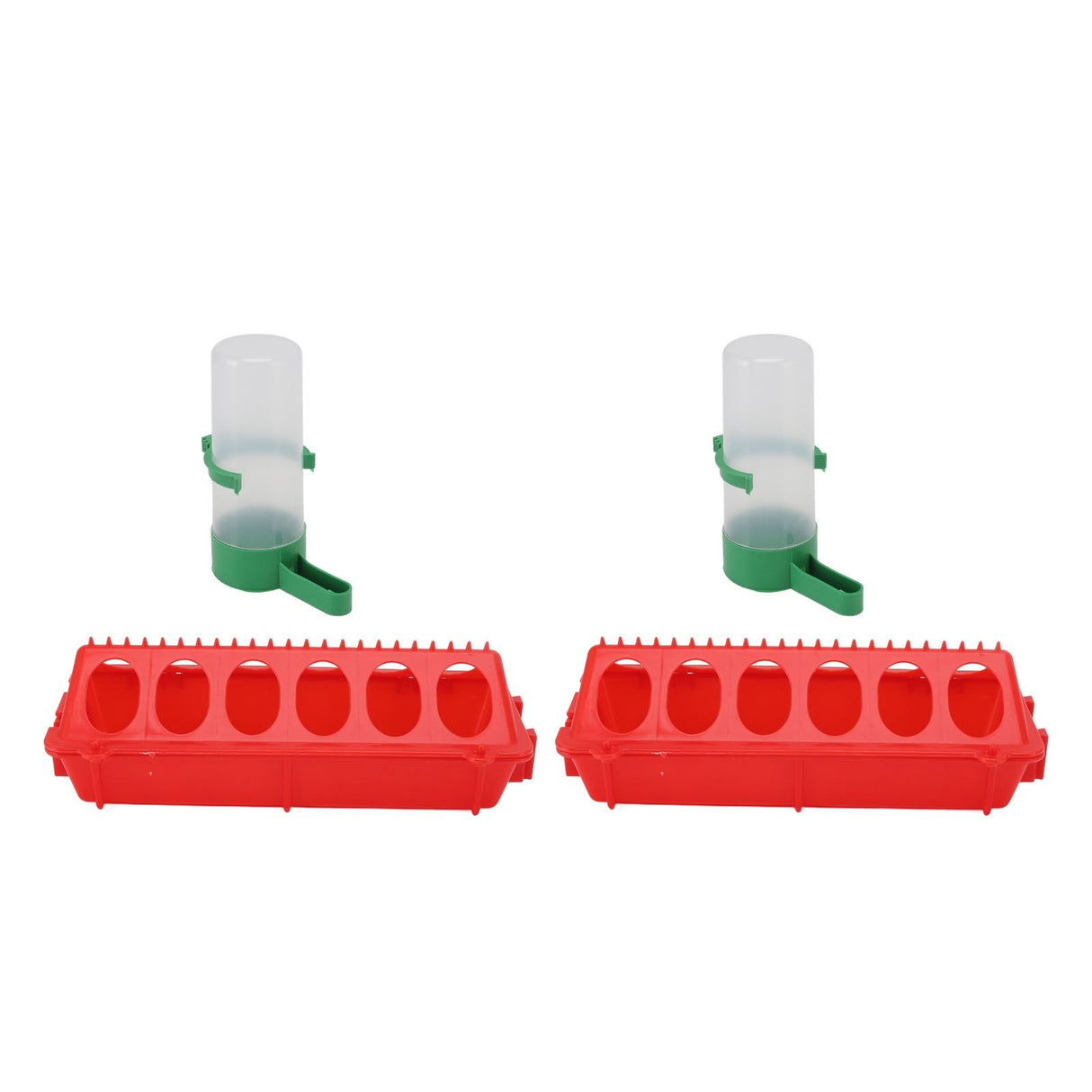 2Set Flip Top Chick Birds Water Feeder PP Chicken Trough Automatic Feeder with Splatter Proof Cover Poultry Equipment M Waterer 90ML