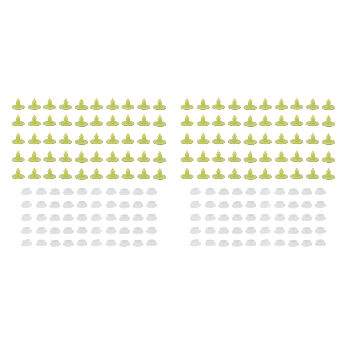 100PCS Livestock Ear Tag Bright Yellow PP Fadeless Reusable Universal Animal Ear Tag for Rabbit
