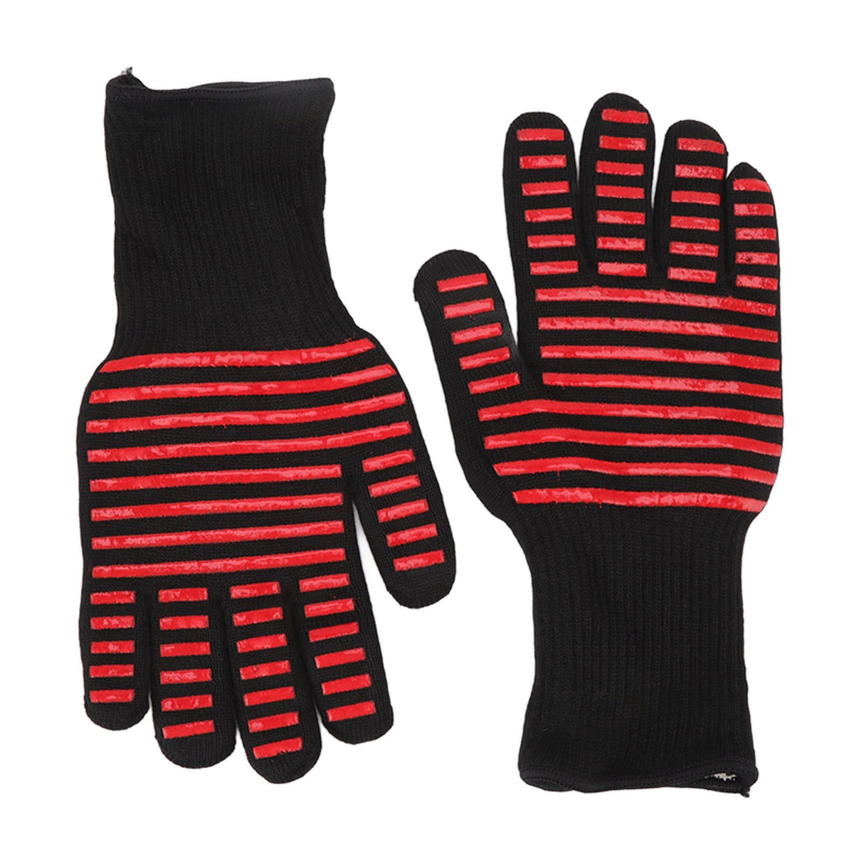 2PCS BBQ Fire Gloves Flame Retardant High Temperature Resistant Microwave Oven Gloves for Industrial