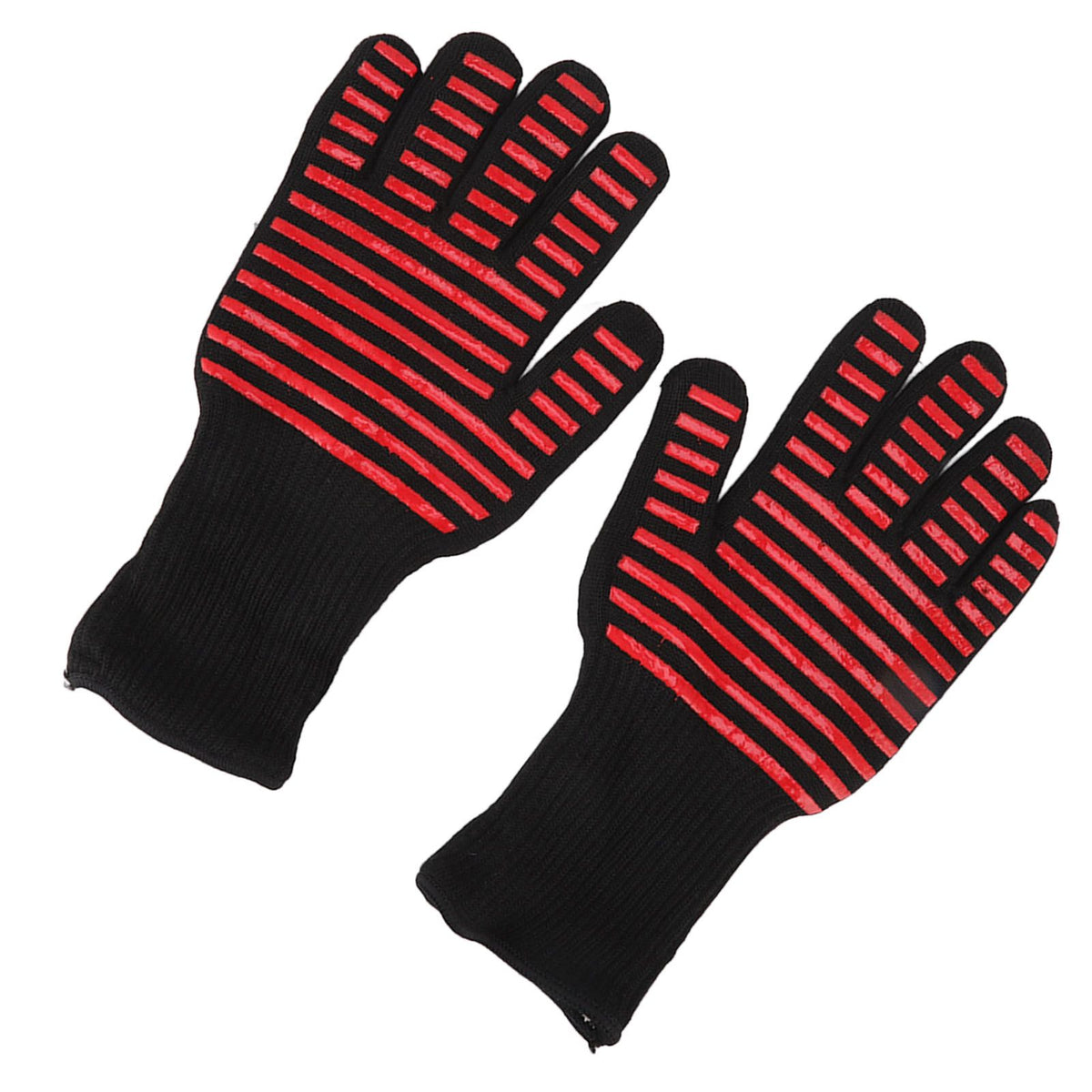2PCS BBQ Fire Gloves Flame Retardant High Temperature Resistant Microwave Oven Gloves for Industrial