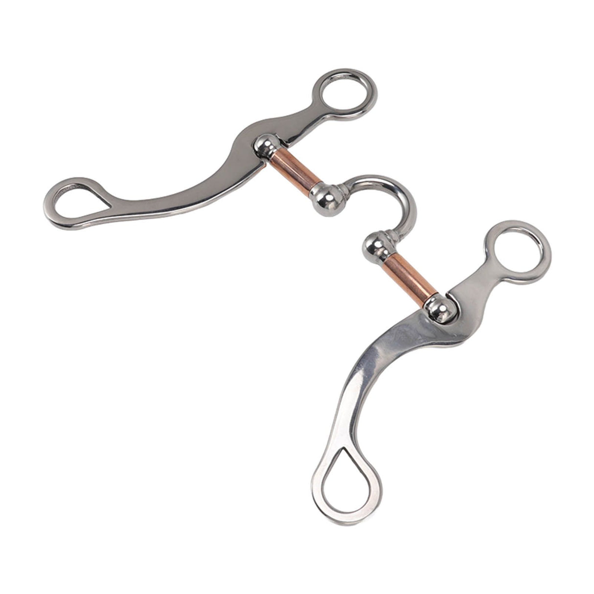 Horse Snaffle Bit Stainless Steel Rose Gold Plated Horse Gag Loose Ring Outdoor Garden Cultivation Horse Mouth Bit