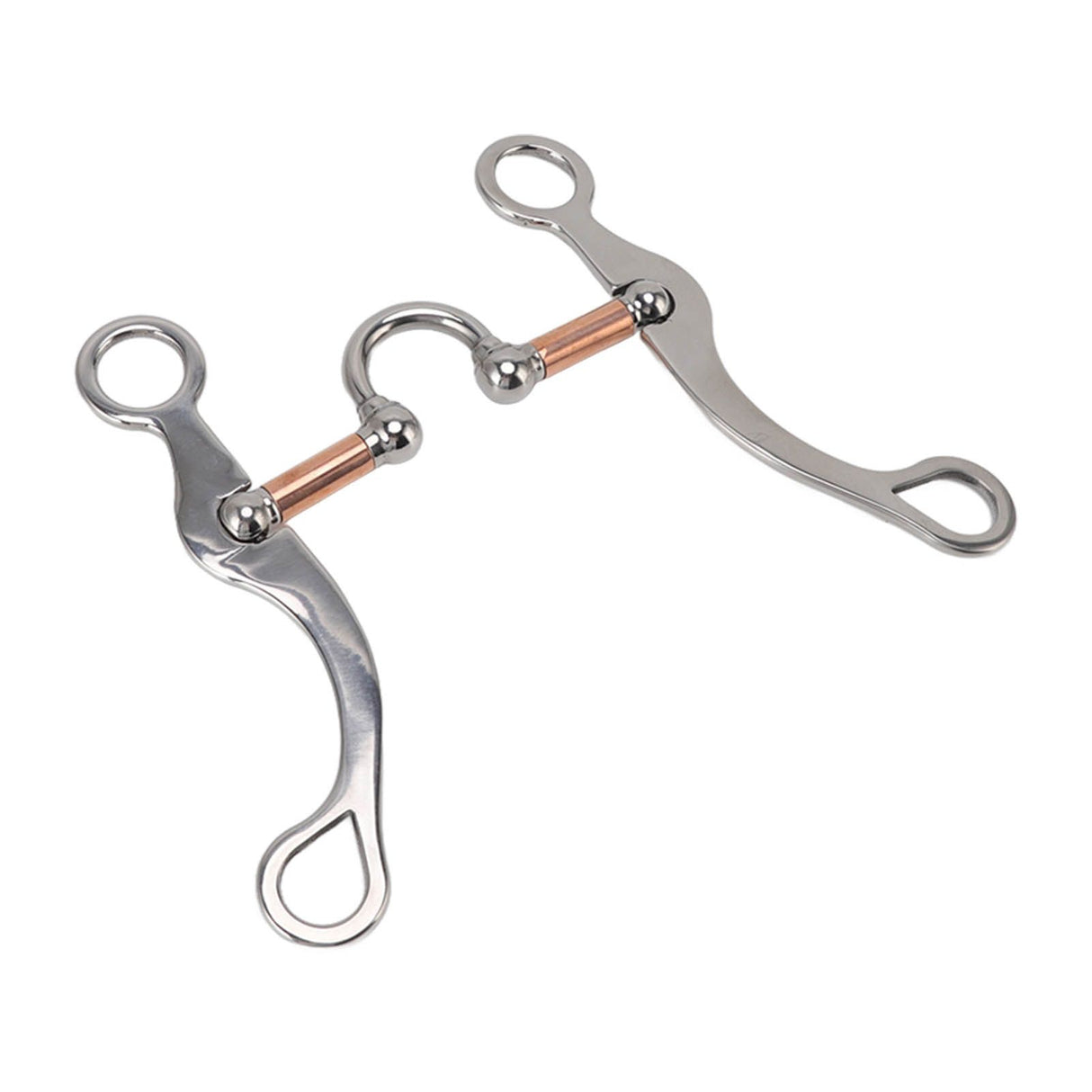 Horse Snaffle Bit Stainless Steel Rose Gold Plated Horse Gag Loose Ring Outdoor Garden Cultivation Horse Mouth Bit