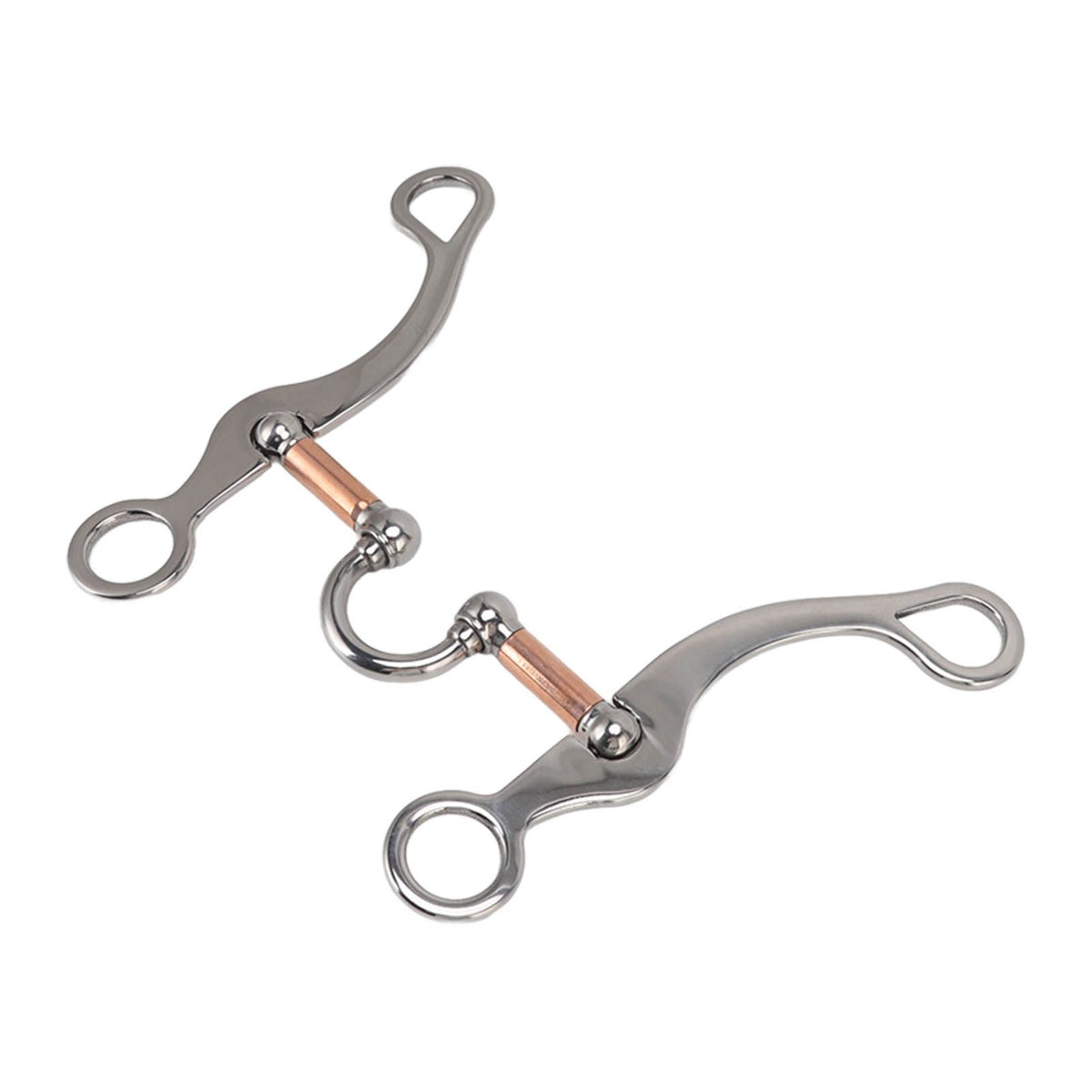 Horse Snaffle Bit Stainless Steel Rose Gold Plated Horse Gag Loose Ring Outdoor Garden Cultivation Horse Mouth Bit