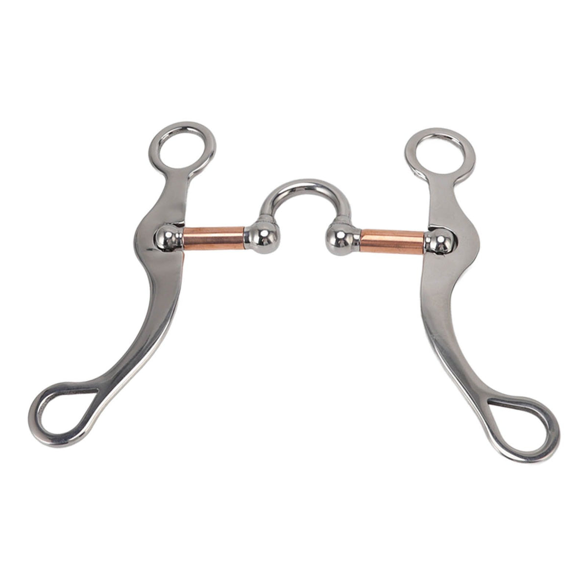 Horse Snaffle Bit Stainless Steel Rose Gold Plated Horse Gag Loose Ring Outdoor Garden Cultivation Horse Mouth Bit