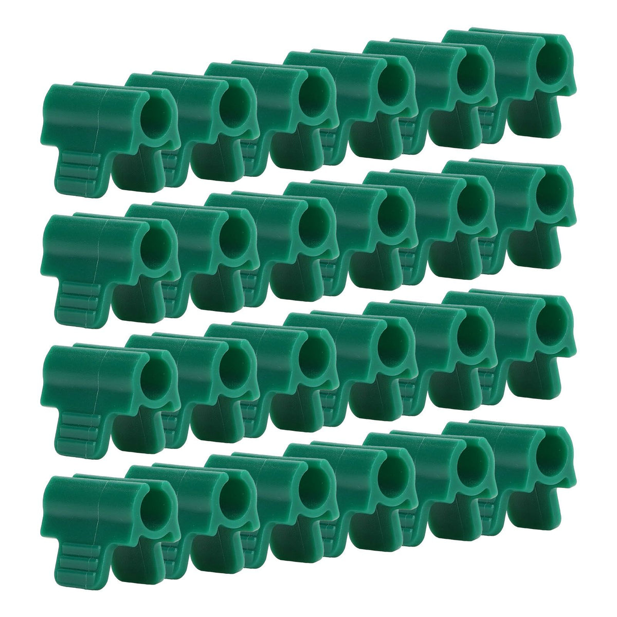 24pcs Greenhouse Clamps Single Head Row Cover Netting Tunnel Hoop Clips Insect Proof Shed Film Shading Net Rod Clips Thickened 14mm