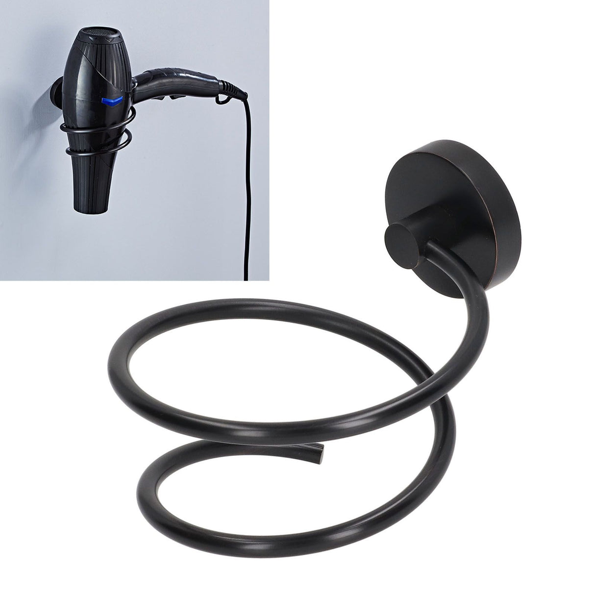 304 Stainless Steel Hair Dryer Rack Keep Tidy Wall Mount Blow Hair Dryer Holder for Bathroom ORB