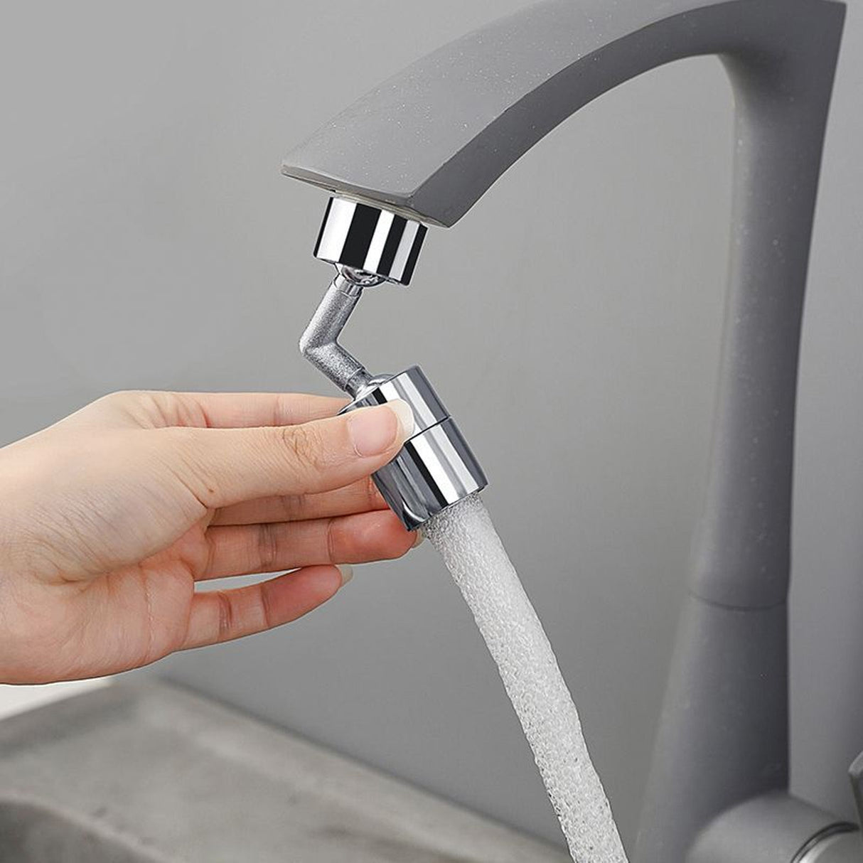 Universal 360 Degree Swivel Faucet Extender All Copper Anti Splash Faucet Aerator for Kitchen