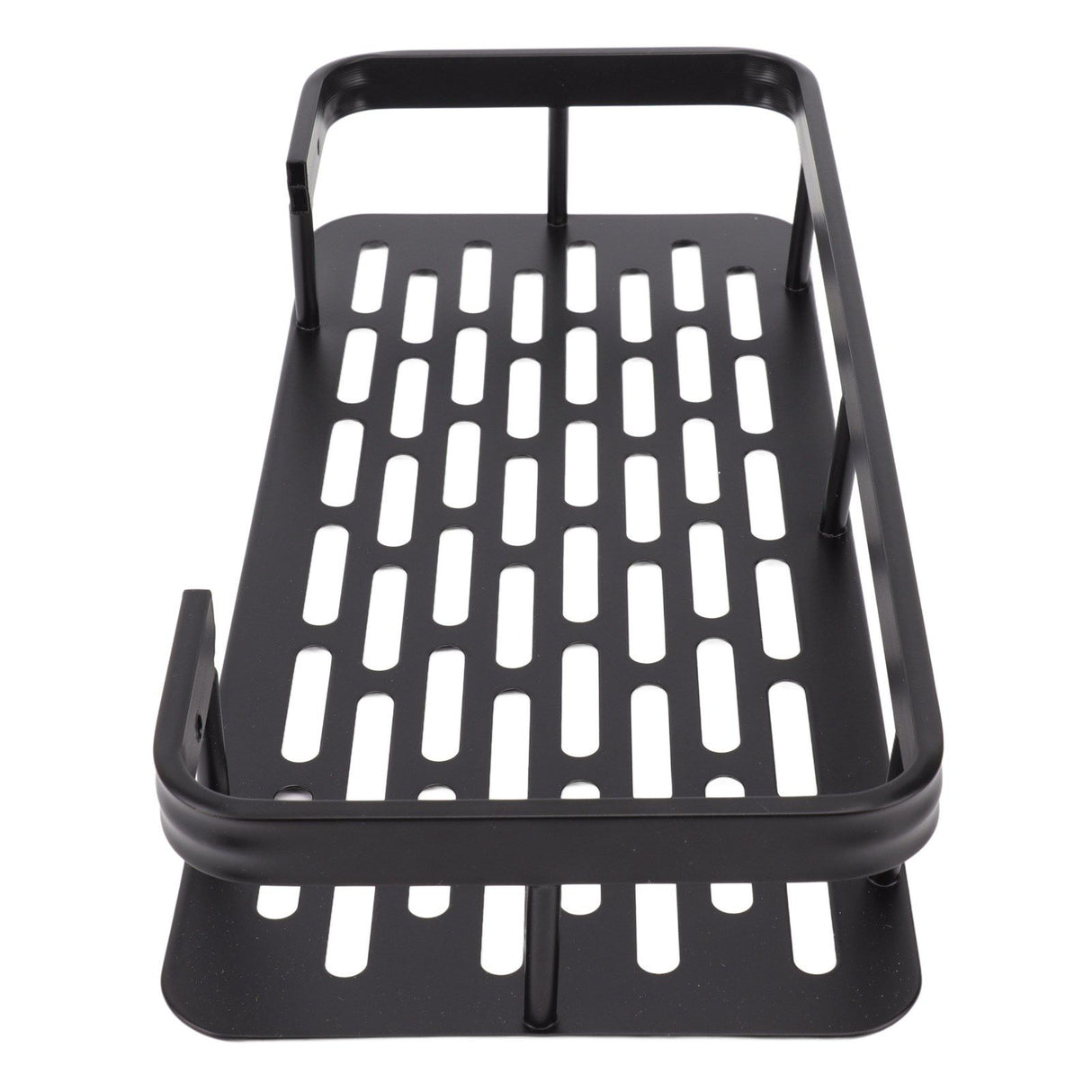 Shower Caddy Single Tier Durable Aluminium Rustproof Sticker Installation Shower Shelf for Bathroom Bedroom Kitchen Black