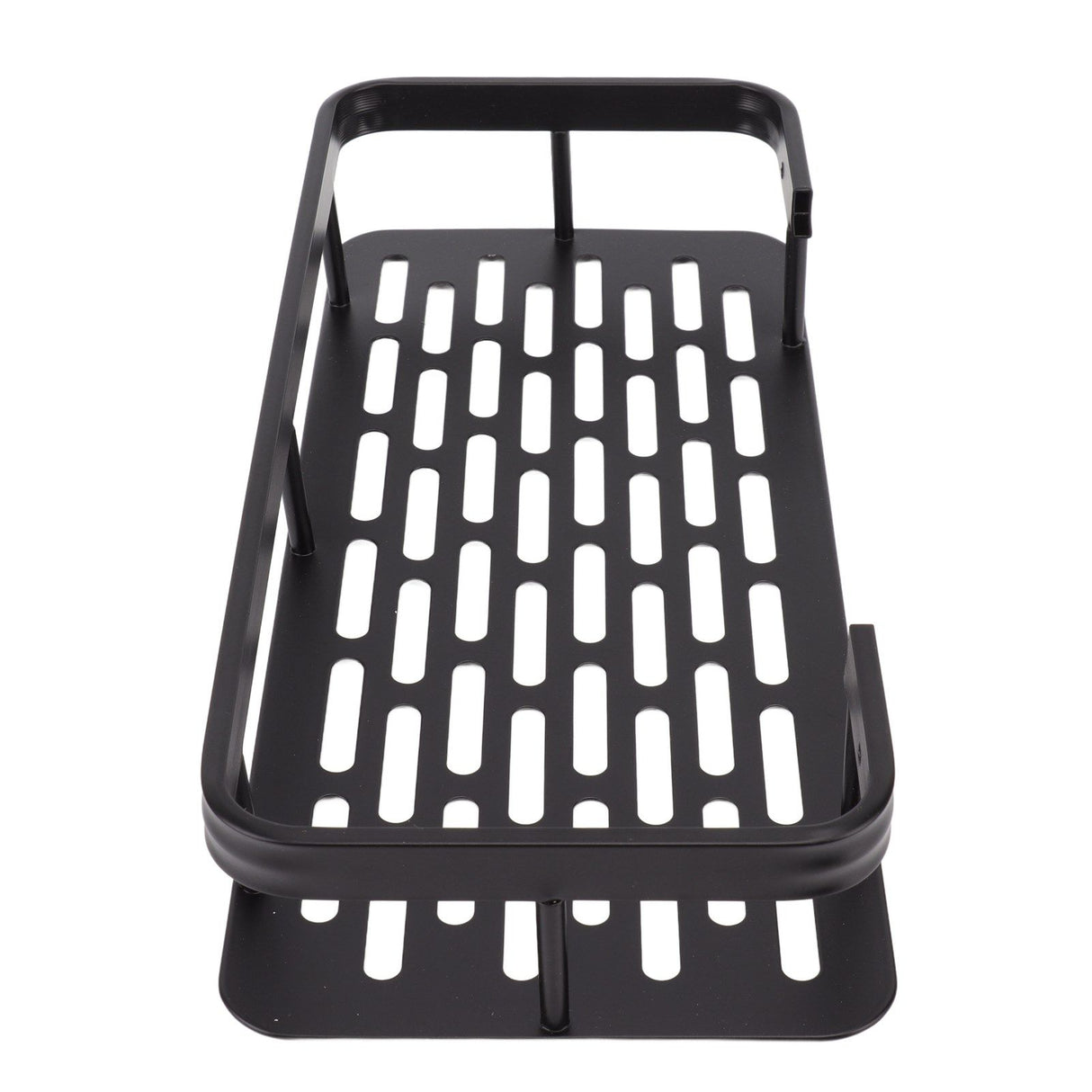 Shower Caddy Single Tier Durable Aluminium Rustproof Sticker Installation Shower Shelf for Bathroom Bedroom Kitchen Black