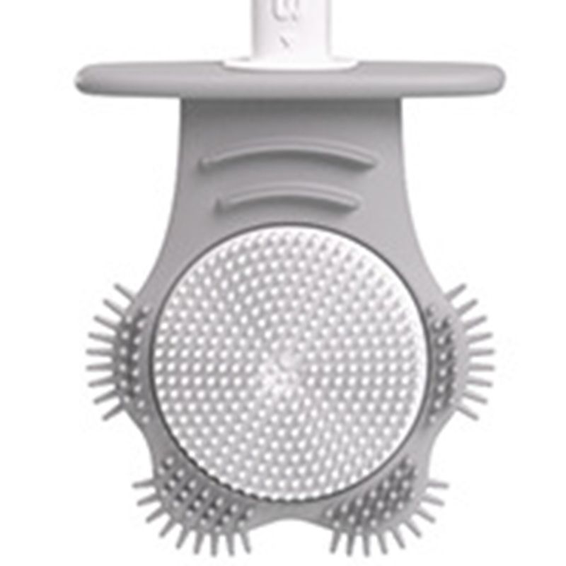 Toilet Brush Dual Color Double Sided Plastic with Detachable Handle Cat Claw Shaped Toilet Cleaning Tool for Home White