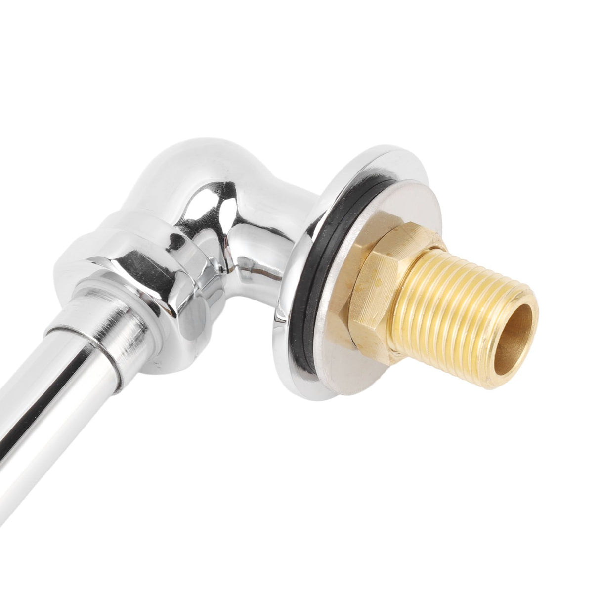 Foot Pedal Faucet Stainless Steel G1/2 Thread Wall Mounted Knee Valve Basin Tap for Hospital Railway Station Factory