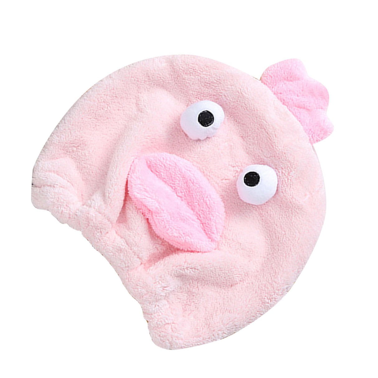 Quick Dry Hair Hat Elastic Strong Water Absorption Fine Fiber Skin Friendly Cartoon Hair Drying Towel Pink