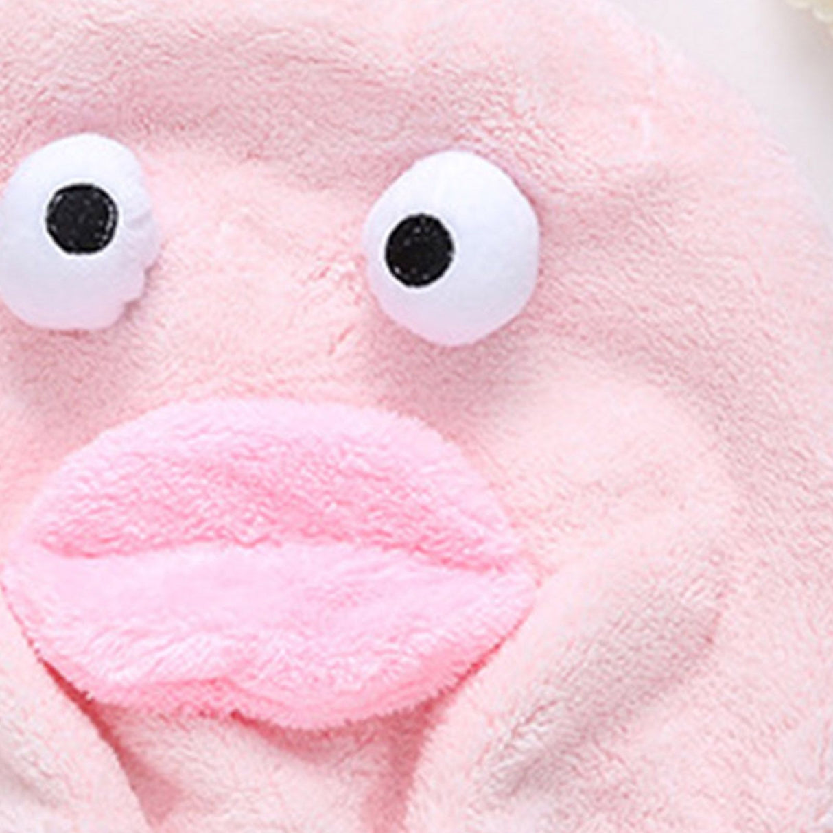 Quick Dry Hair Hat Elastic Strong Water Absorption Fine Fiber Skin Friendly Cartoon Hair Drying Towel Pink