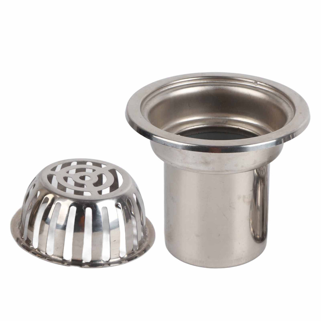 Roof Floor Drain Stainless Steel Non Blocking Balcony Outdoor Rain Bucket Drainage Parts Round 5in
