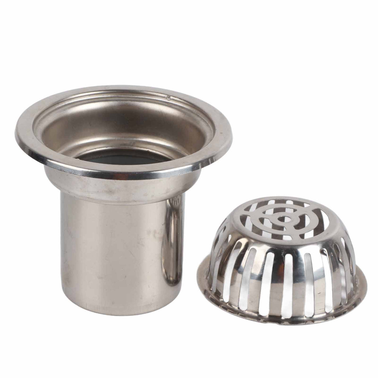 Roof Floor Drain Stainless Steel Non Blocking Balcony Outdoor Rain Bucket Drainage Parts Round 5in