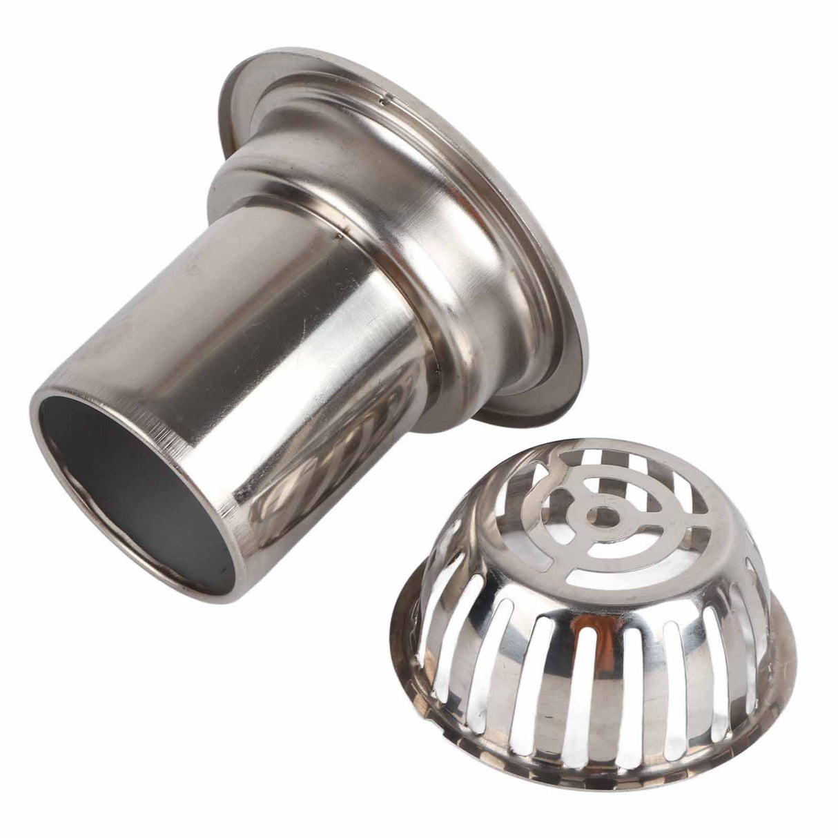 Roof Floor Drain Stainless Steel Non Blocking Balcony Outdoor Rain Bucket Drainage Parts Round 5in